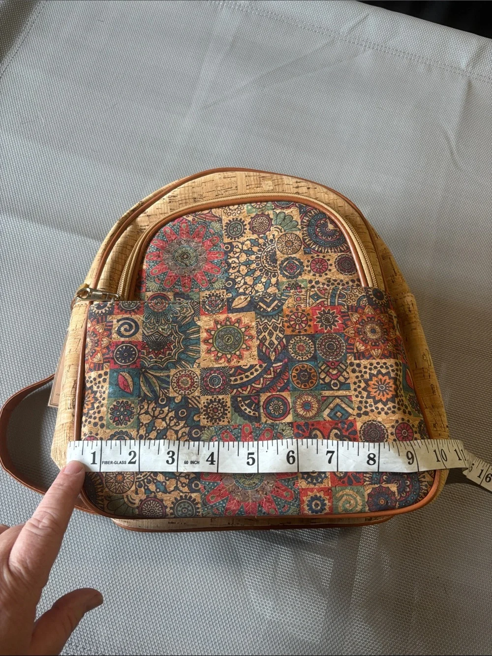 Mandala Patchwork Cork Backpack - Multicolor